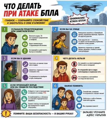Безопасность прежде всего: что делать при атаке БПЛА или ракетной опасности?